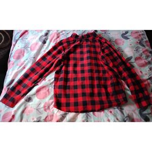 Girls Old Navy Winter Red & Black Checkered Print Size 14-16